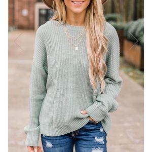 Beautiful brand new sweater - sage color.